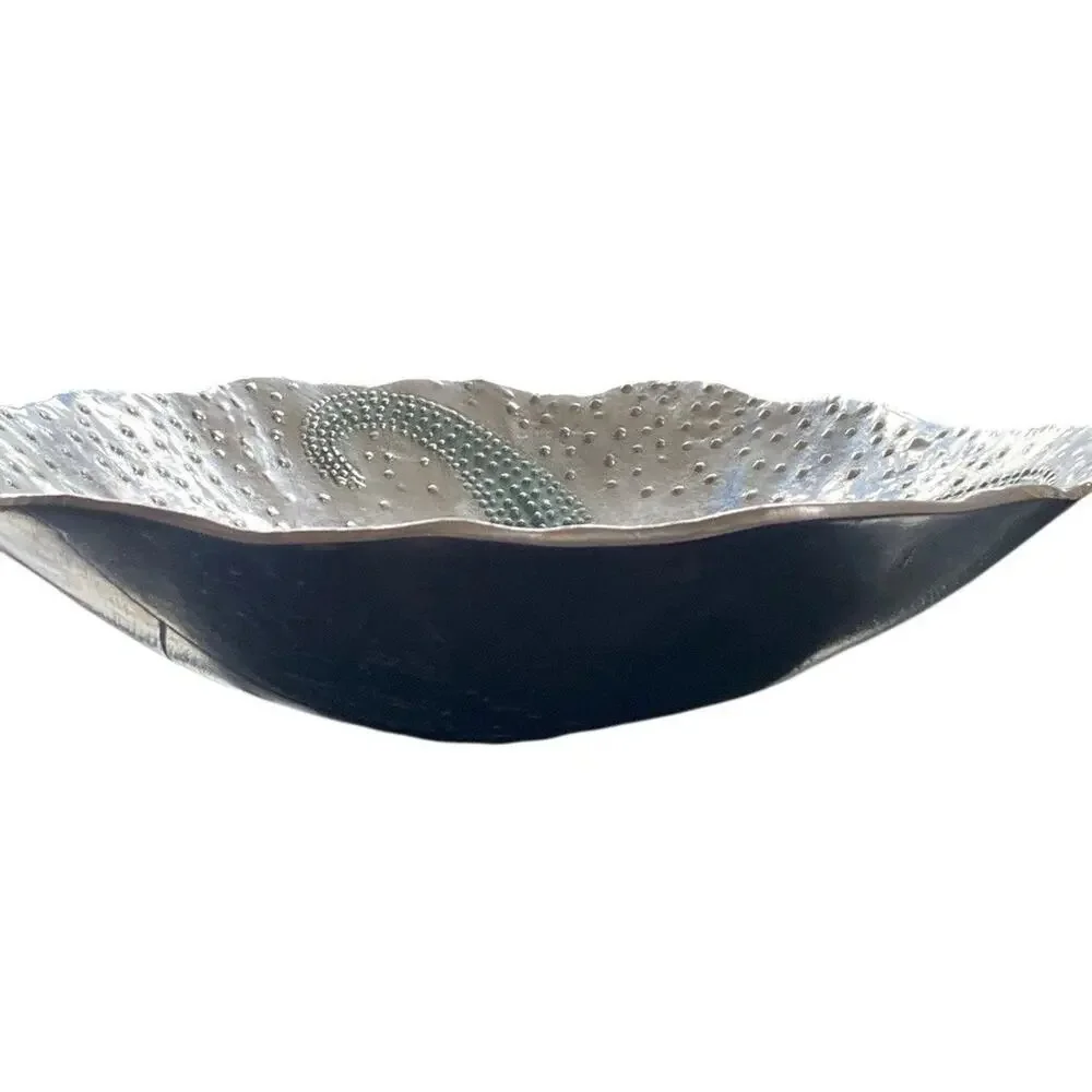 Mariposa Seaside Aqua Oceanus Octopus Aluminum Bowl 8 Coastal Beach Decor